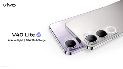 白色背景中的 vivo V40 Lite 双机产品画面